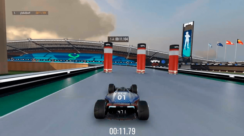 Трек с препятствиями в Trackmania